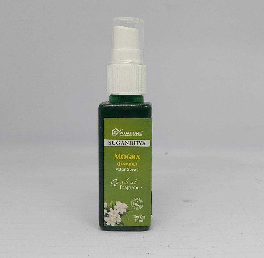 Pujahome Mogra Attar Spray (50ml) - Traditional Jasmine Fragrance