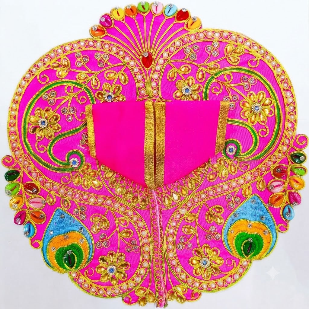 Shankh Shringar Poshak Radha Pink for Laddu Gopal