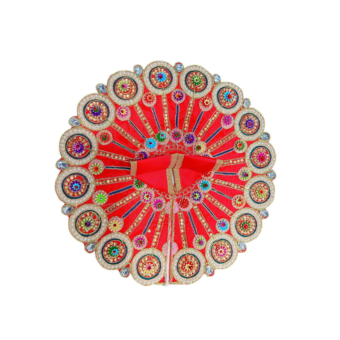 Designer Floral Circular Laddu Gopal Poshak