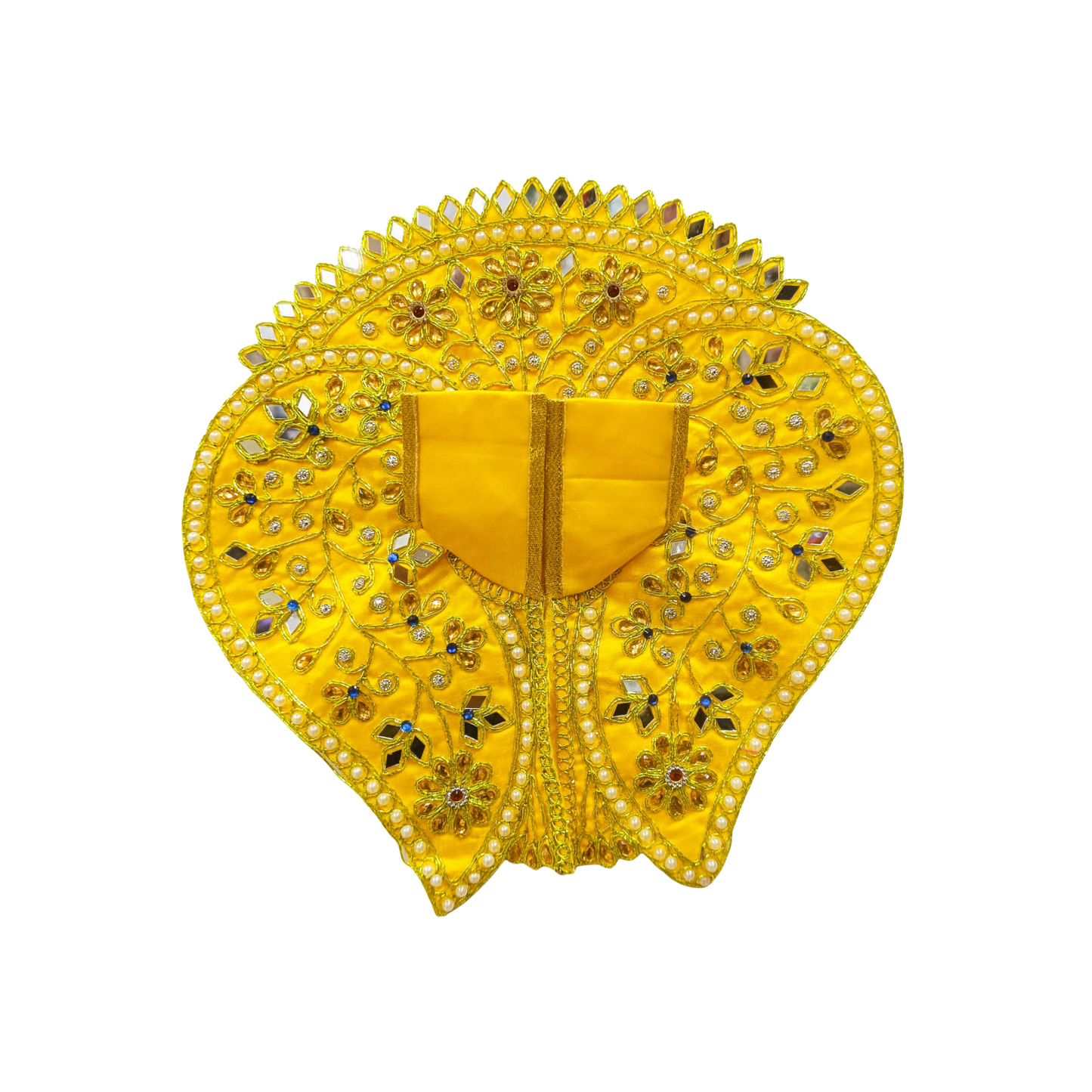 Golden Vrindavan Leaf Shringar Poshak