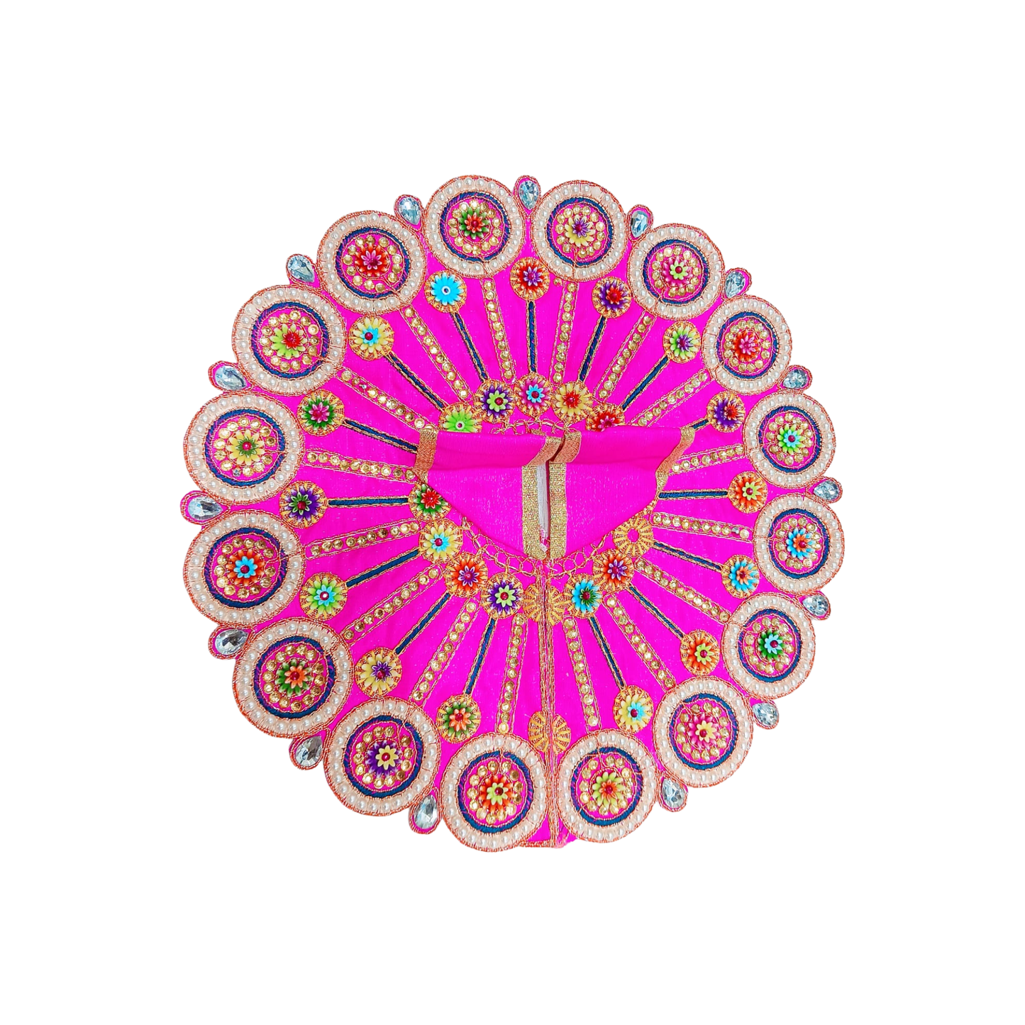 Royal Pink Floral Laddu Gopal Poshak