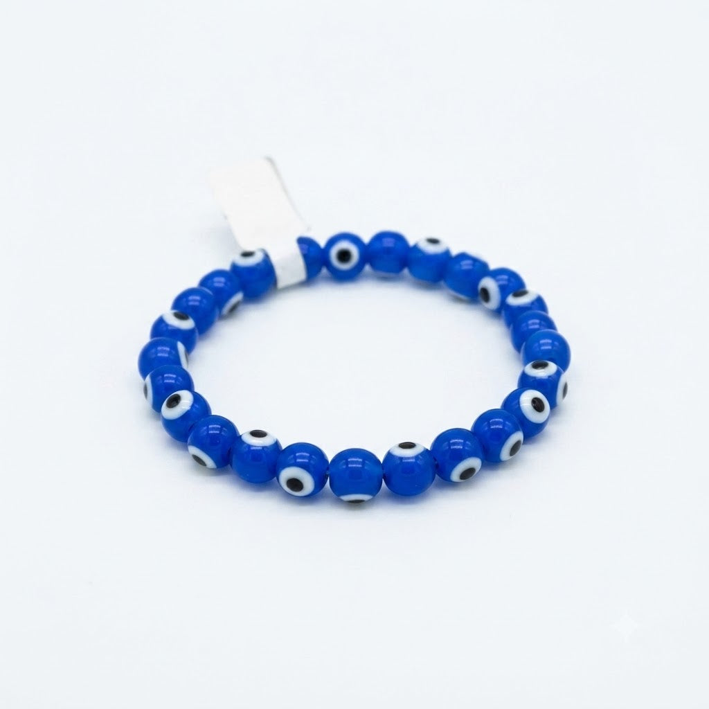 Blue Evil Eye Protection Bracelet – Traditional Beaded Amulet Bracelet for Positive Energy