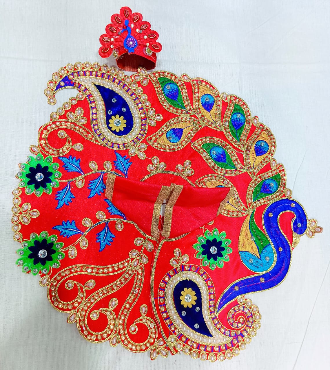 Royal Peacock Design Laddu Gopal Poshak