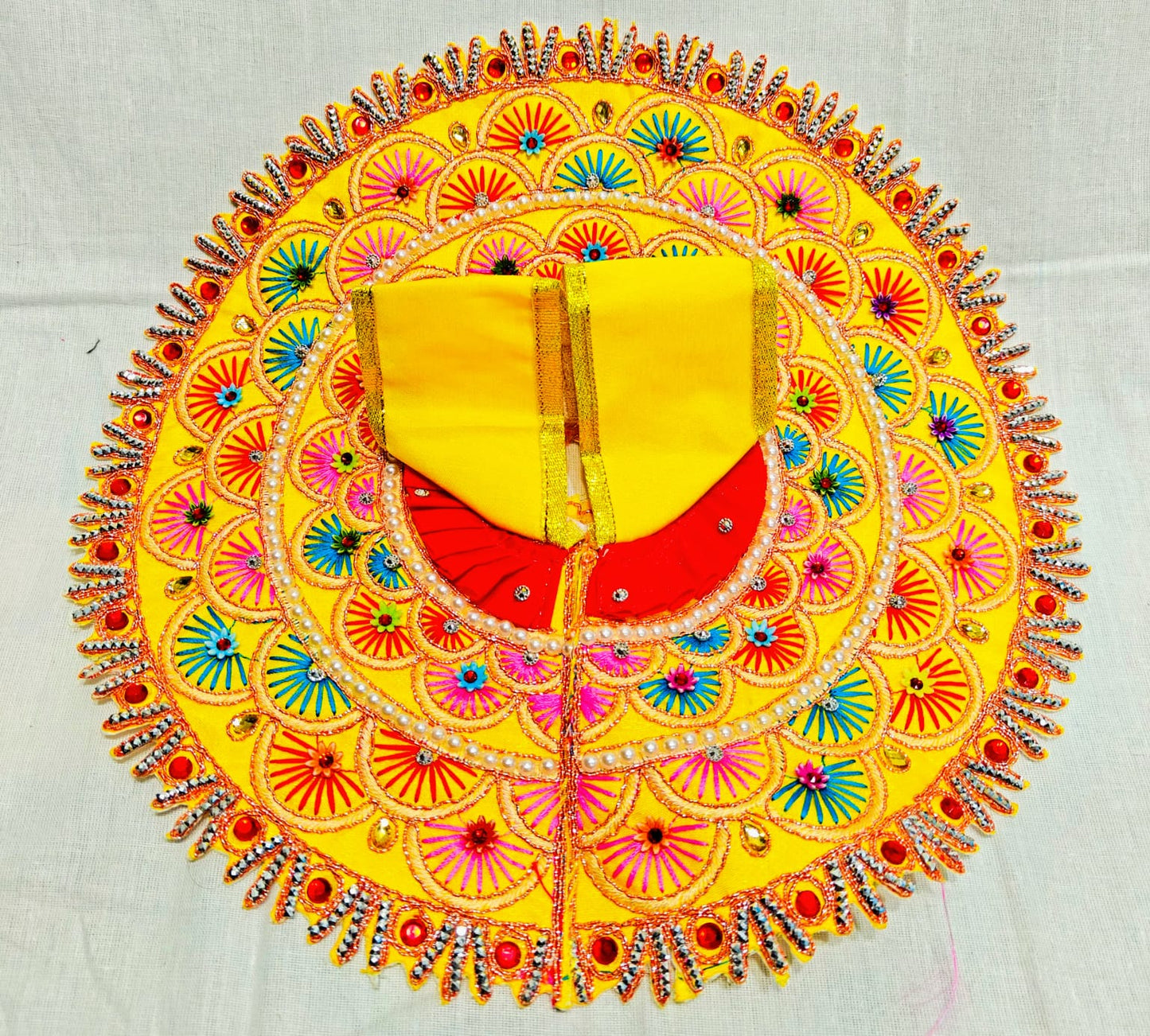 Sunshine Yellow Designer Shringar Poshak