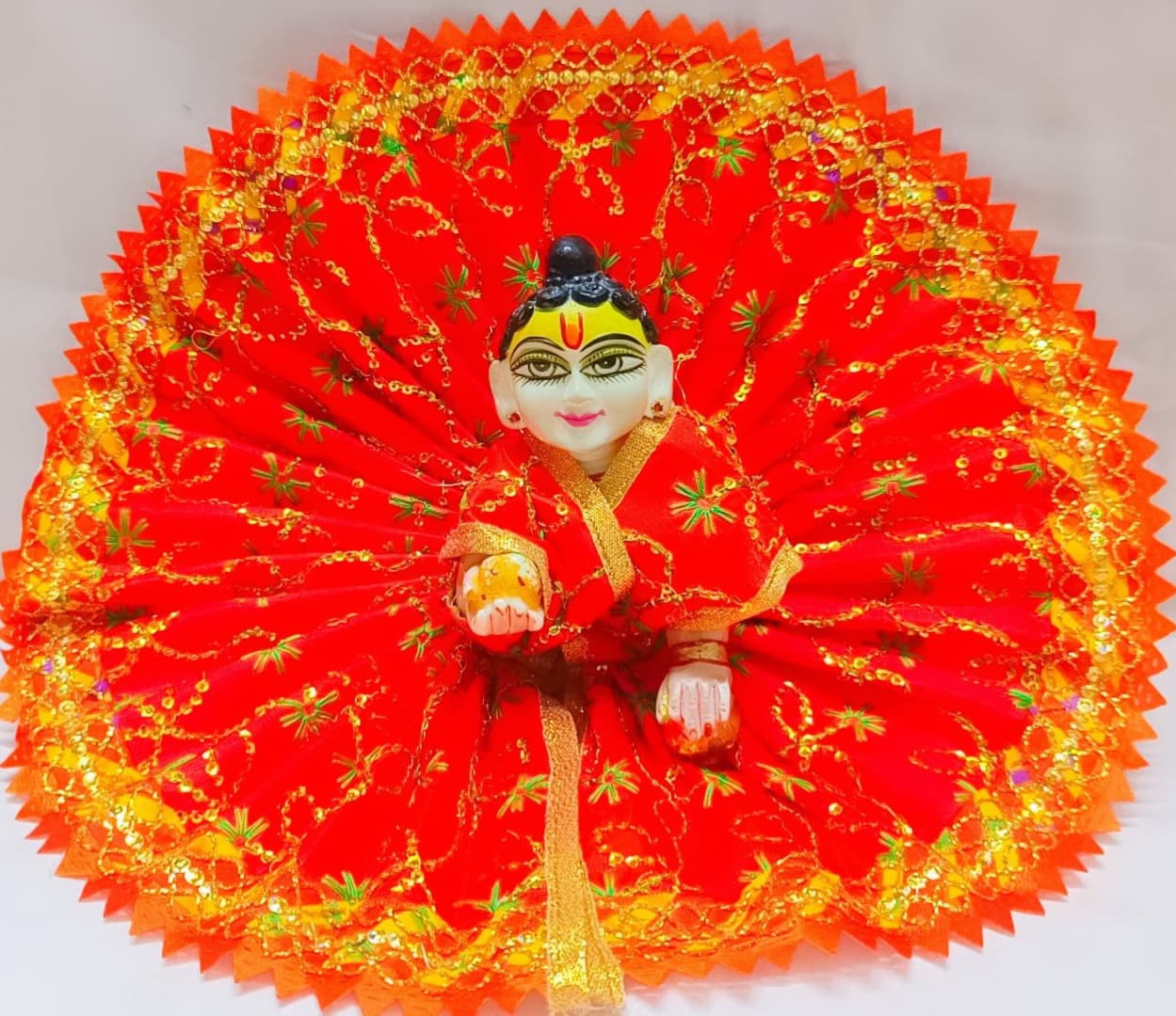 Traditional Sequins Work Laddu Gopal Dress