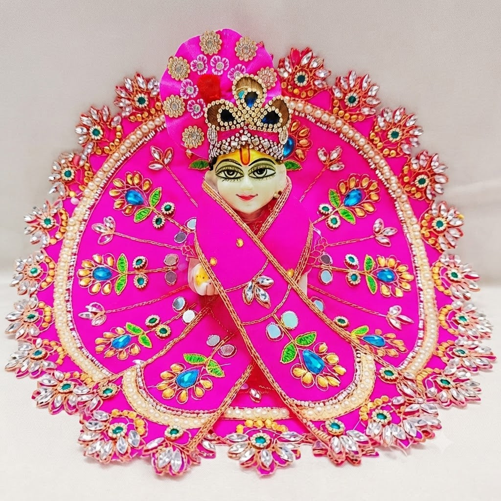 Pushpanjali Poshak Radha Pink for Laddu Gopal (without pagri)