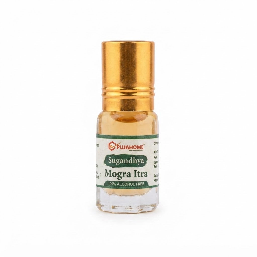 Pure Mogra Itra – Traditional Jasmine Fragrance Oil Roll-On for Puja & Daily Wear