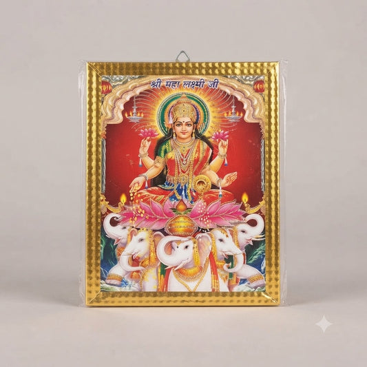 Divine Goddess Maha Lakshmi  – Auspicious Wealth & Prosperity Wall Art for Home Mandir & Office
