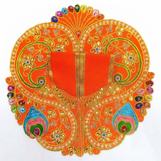 Shankh Shringar Poshak Kesari Orange for Laddu Gopal