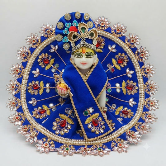 Pushpanjali Poshak Peacock Blue for Laddu Gopal ( without pagri)