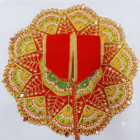 Rajkamal Designer Poshak Vrindhavan Red for Laddu Gopal