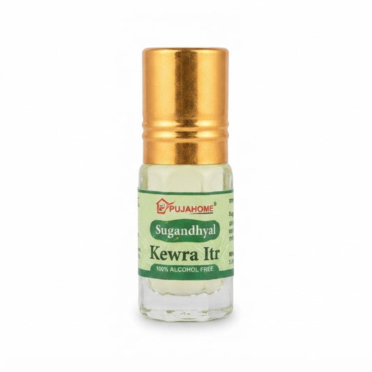 Pure Kewra Itra – Traditional Fragrant Screwpine Flower Oil Roll-On for Puja & Daily Wear