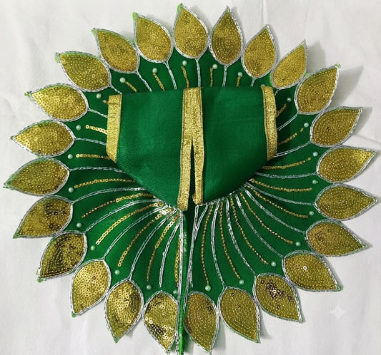 Swarna Patrika Poshak Yamuna Green for Laddu Gopal