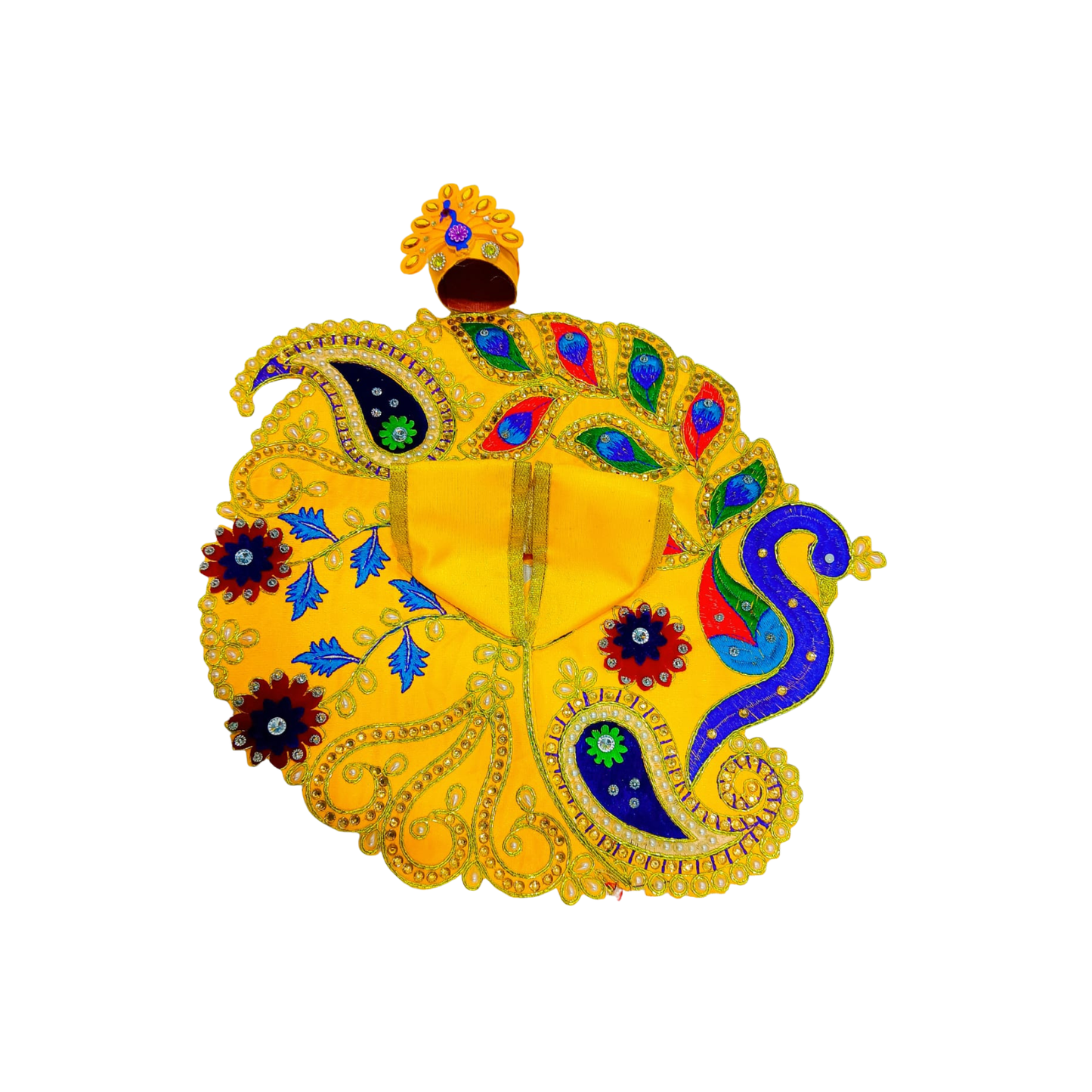 Peacock Design Laddu Gopal Poshak Set