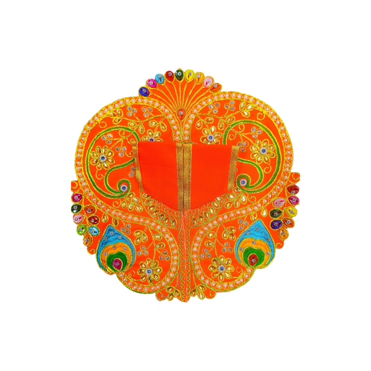 Radiant Peacock Poshak in Sacred Orange