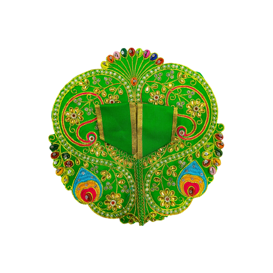 Divine Peacock Poshak in Emerald Green