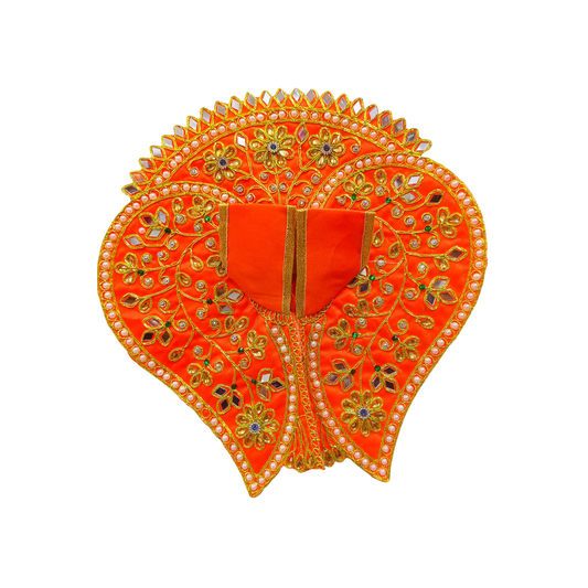 Orange Floral Designer Laddu Gopal Dress