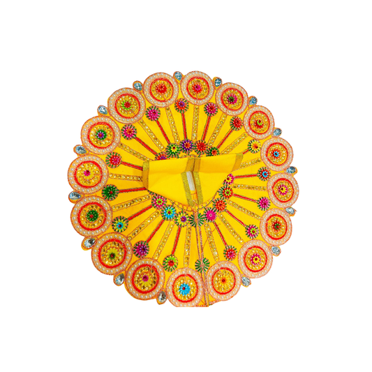 Floral Yellow Decorative Laddu Gopal Poshak
