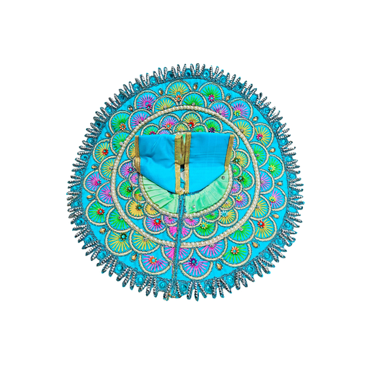 Yamuna Sky Blue Padma Pearl Shringar Poshak