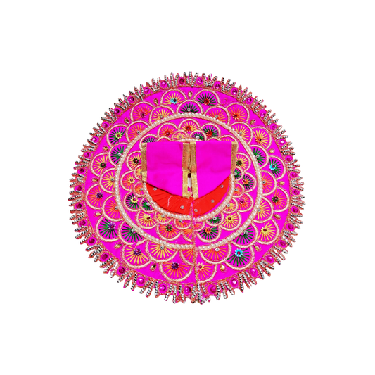 Radha Pink Pearl Mandala Shringar Poshak