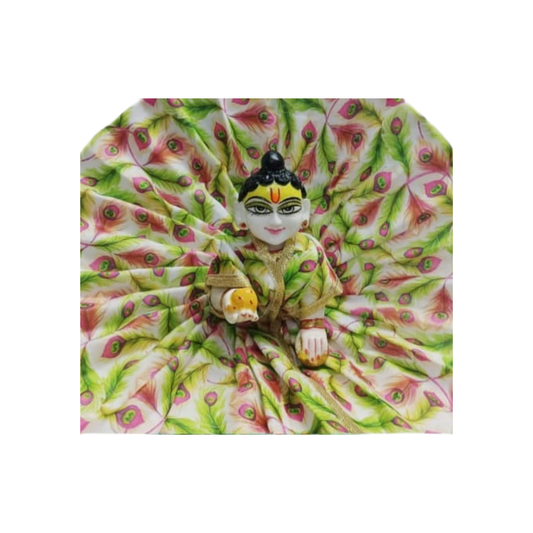 Vrindavan Green Peacock Feather Laddu Gopal Dress