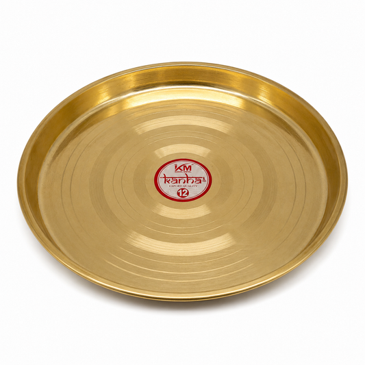 Big Brass Plate – Traditional Puja & Ritual Plate