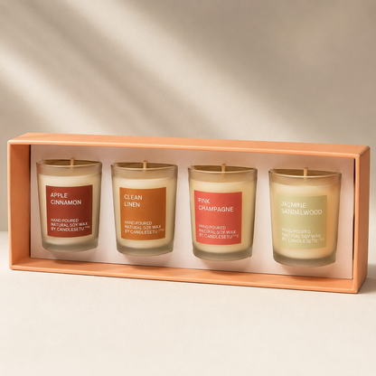 Aura 4 Candle Gift Set – Hand-Poured Soy Scented Candles