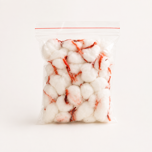 Pooja Cotton Wicks - Red