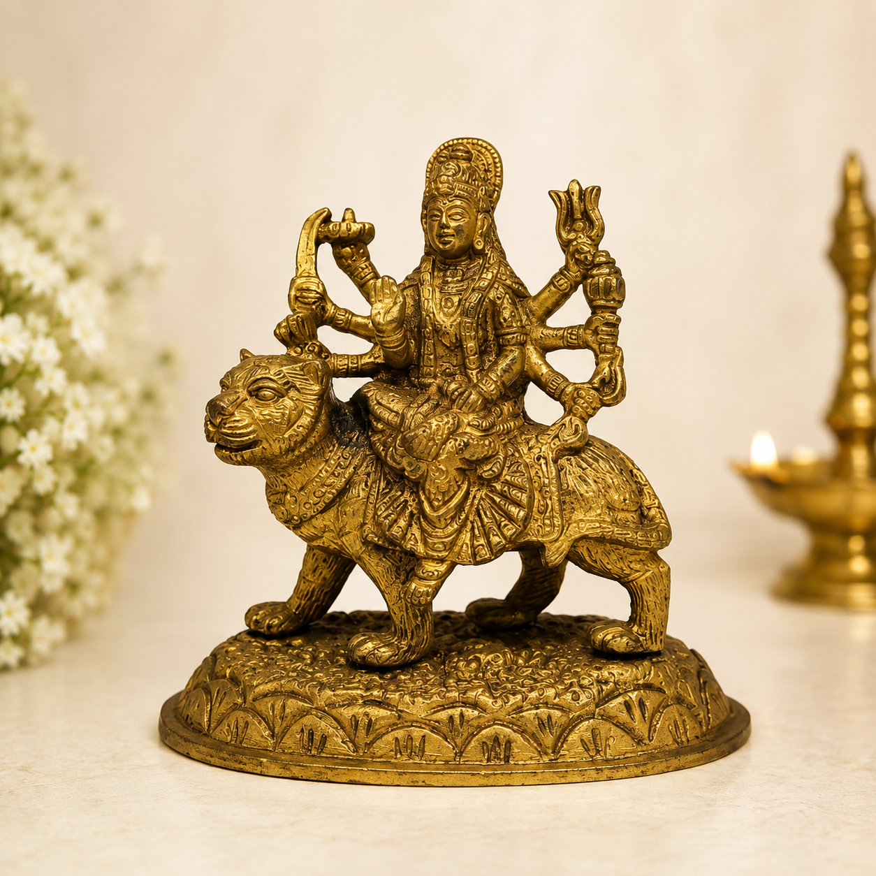 Handmade Brass Mata Rani Idol
