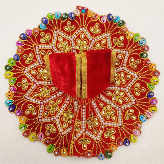 Moti Ratna Poshak Vrindhavan Red (Red) for Laddu Gopal