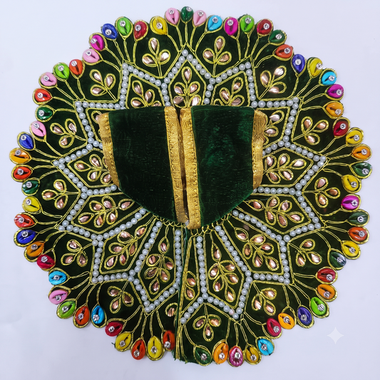 Moti Ratna Poshak Yamuna Green (Green) for Laddu Gopal