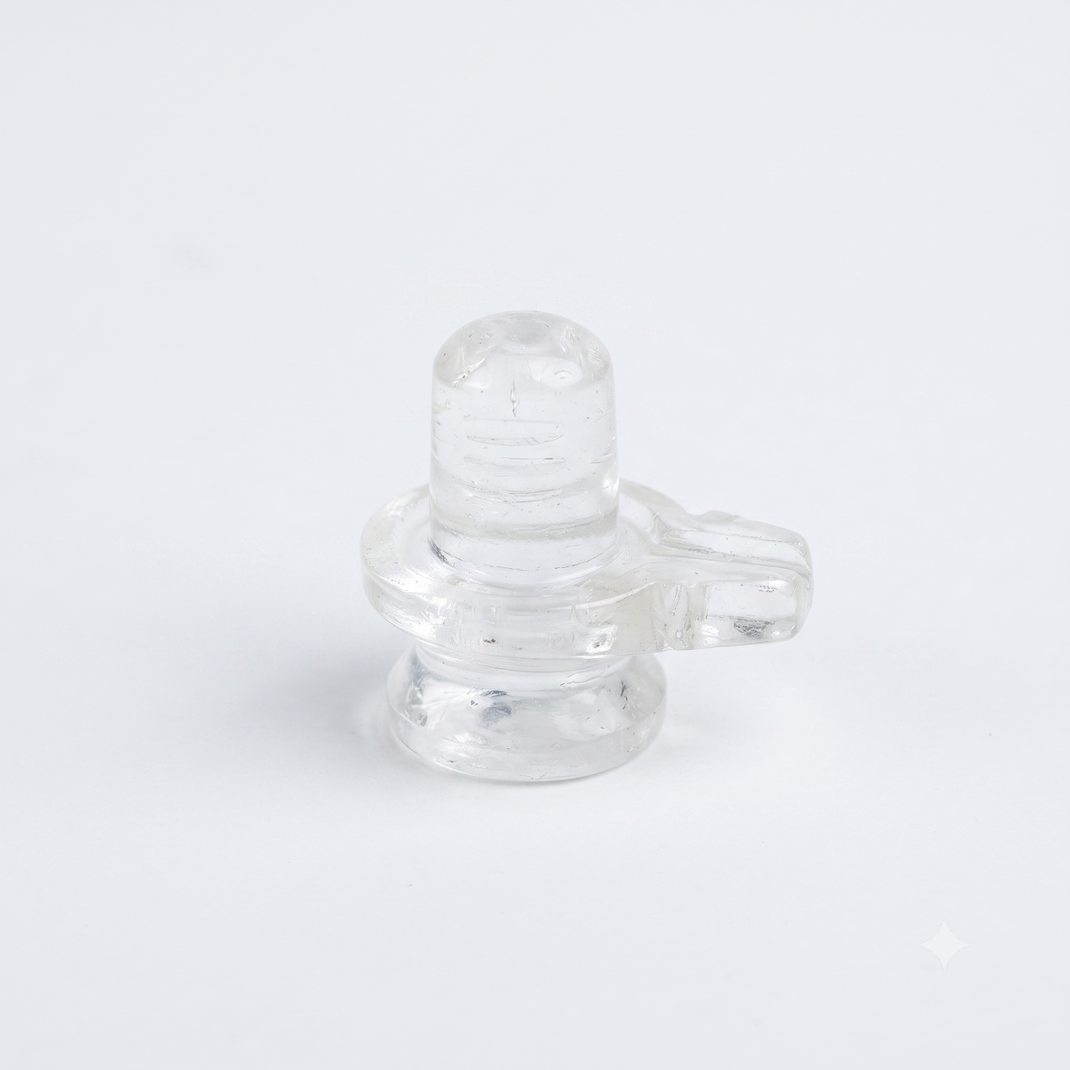 Small Crystal Clear Shivling – Transparent Sphatik Shiv Lingam Idol for Home Temple & Puja