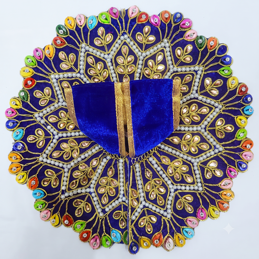 Moti Ratna Poshak Peacock Blue (Blue) for Laddu Gopal