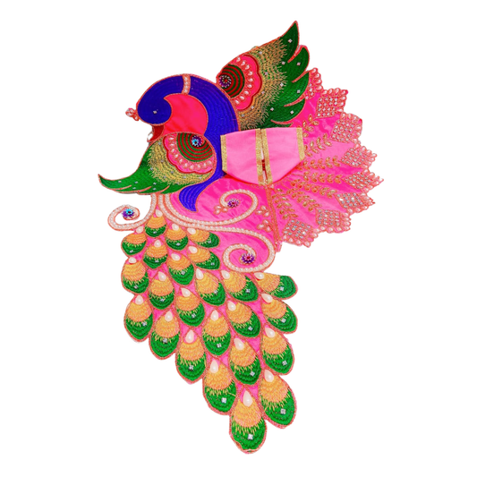 Radha Pink Mor Pearl Shringar Poshak