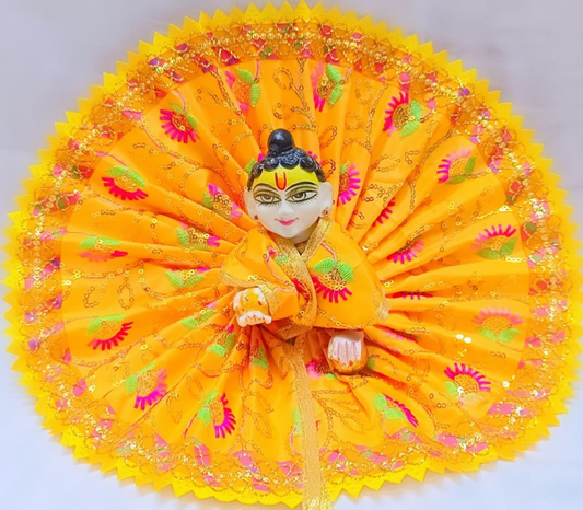 Phoolwari Designer Poshak Royal Basanti (Yellow) for Laddu Gopal
