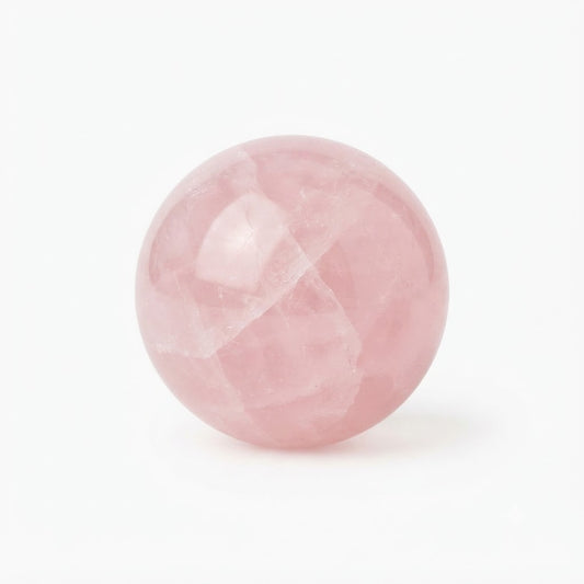 Natural Rose Quartz Crystal Sphere for Home Decor and Healing