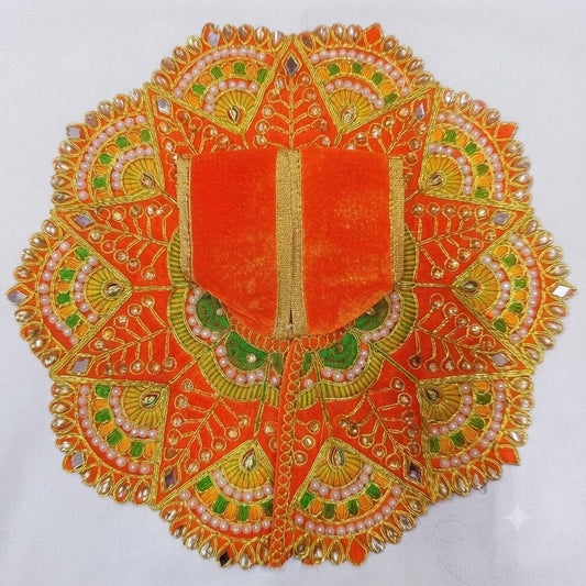 Rajkamal Designer Poshak Kesari Orange for Laddu Gopal