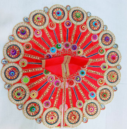 Designer Floral Circular Laddu Gopal Poshak