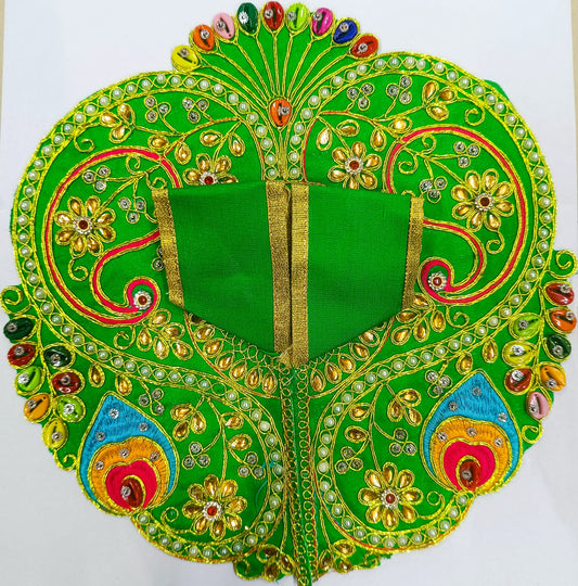 Divine Peacock Poshak in Emerald Green