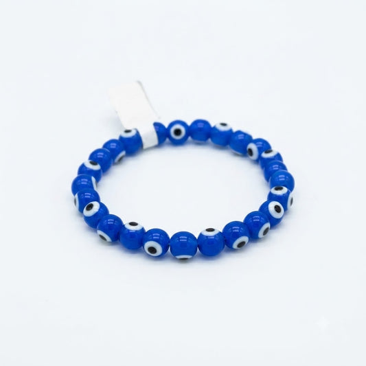 Blue Evil Eye Protection Bracelet – Traditional Beaded Amulet Bracelet for Positive Energy