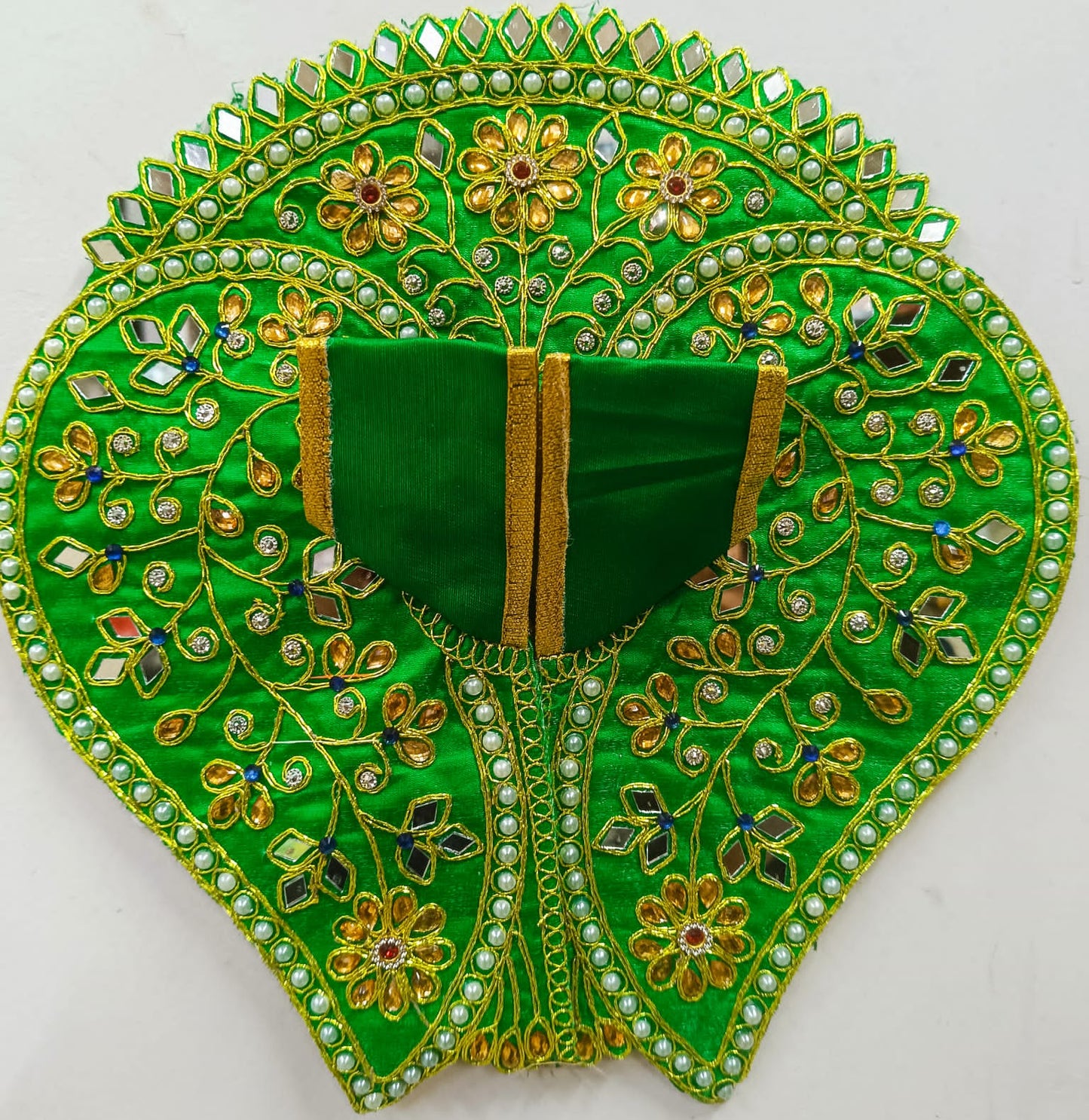 Emerald Green Designer Laddu Gopal Poshak