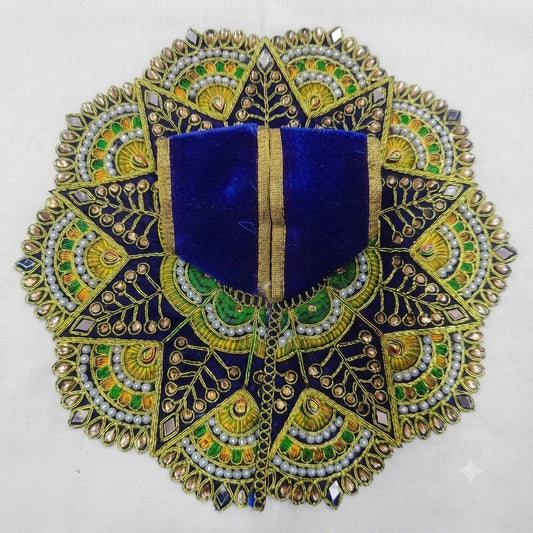 Rajkamal Designer Poshak Peacock Blue for Laddu Gopal