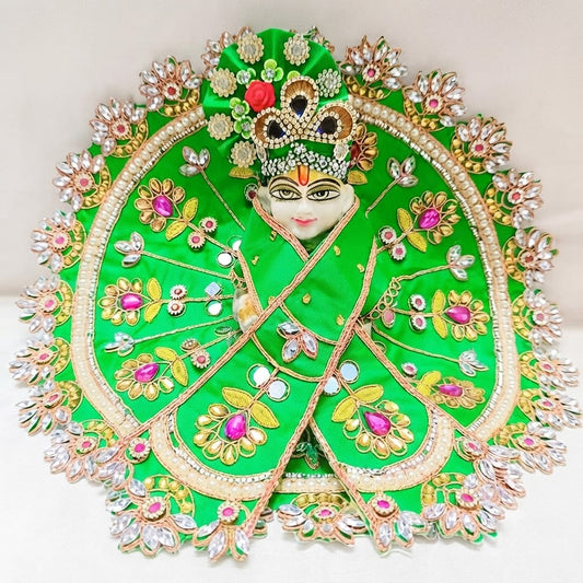 Pushpanjali Poshak Yamuna Green for Laddu Gopal (without pagri)