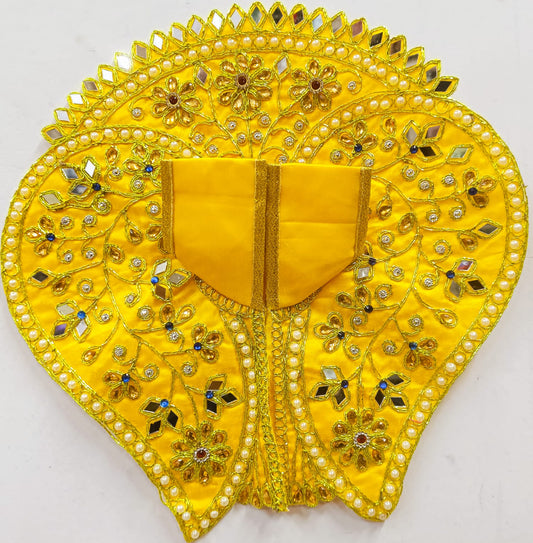 Golden Vrindavan Leaf Shringar Poshak