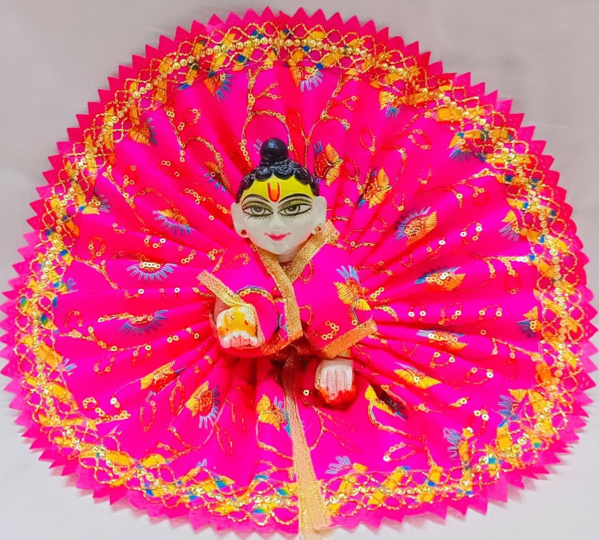 Gulabi Pushp Vraj Shringar Dress