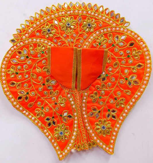 Orange Floral Designer Laddu Gopal Dress