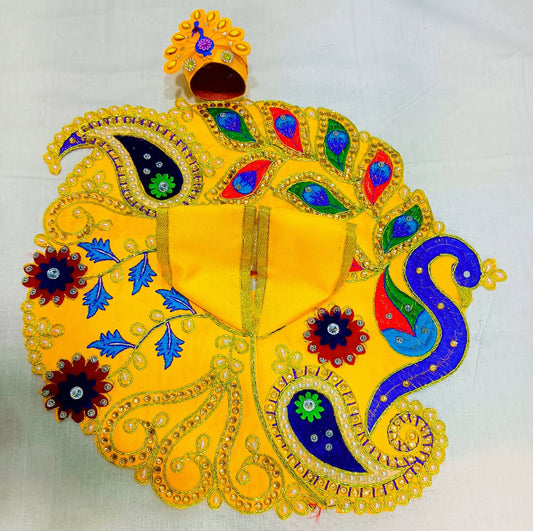 Peacock Design Laddu Gopal Poshak Set