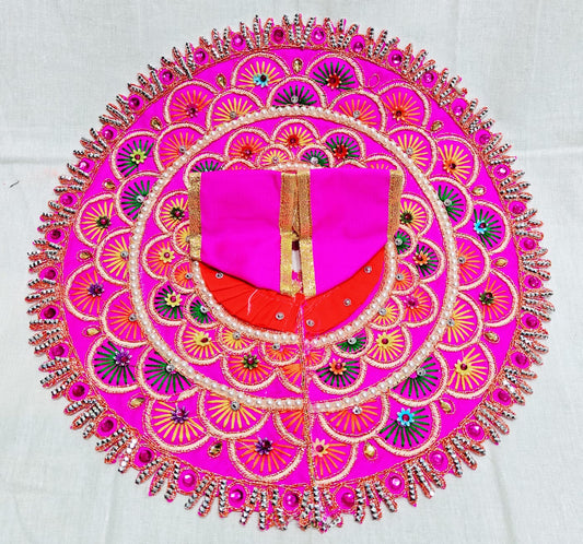 Radha Pink Pearl Mandala Shringar Poshak