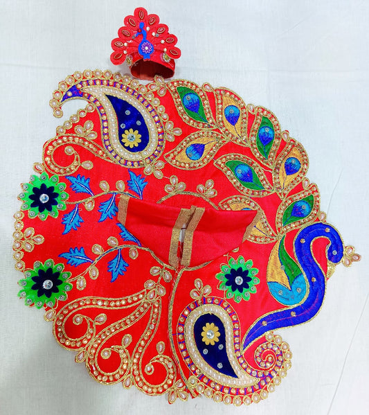 Royal Peacock Design Laddu Gopal Poshak