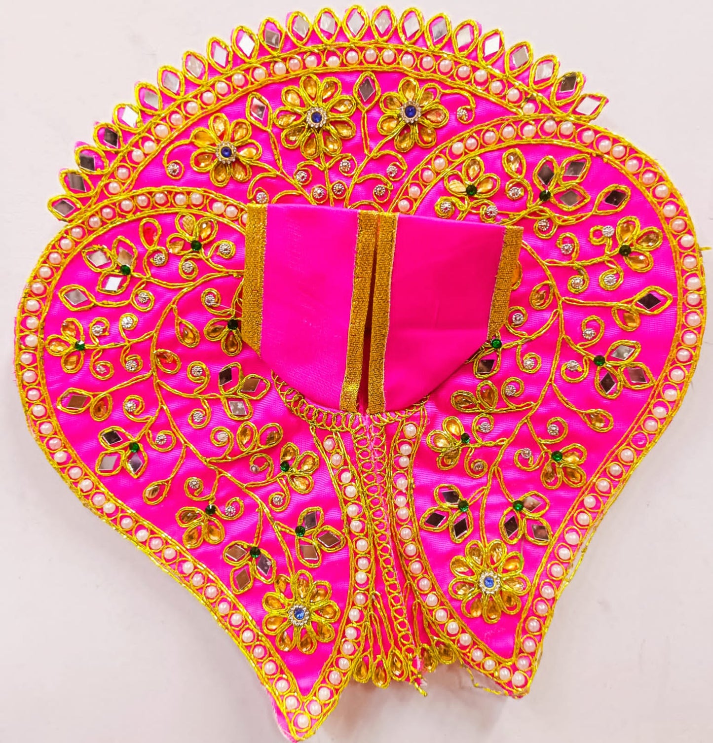 Royal Pink Embroidered Laddu Gopal Poshak
